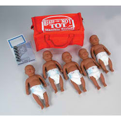 Basic Ready-or-Not Tot&reg; - 5-Pack of Black Manikins